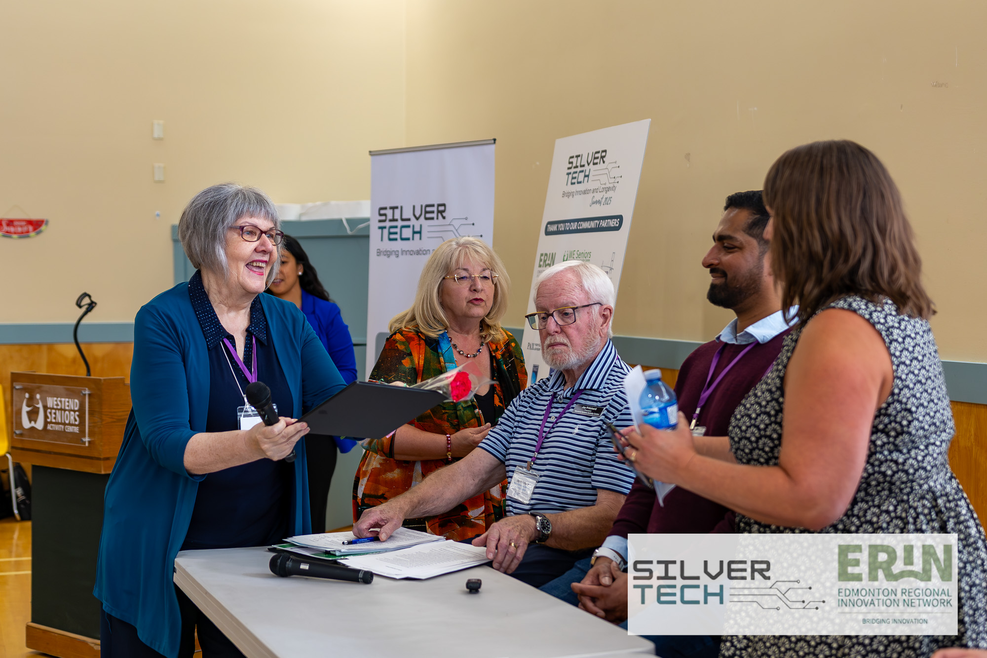 Senior panellists and community members in conversation at the SilverTech Summit
